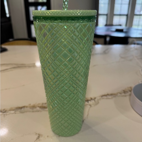 Starbucks Shiny Green Diamond Studded Tumbler 24oz – Gently Used - Picture 3 of 3